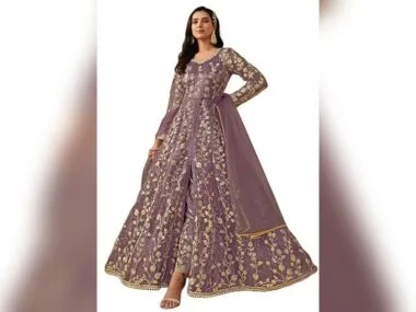 Hand-Tinted Lotus-Silk Ethnic Gowns