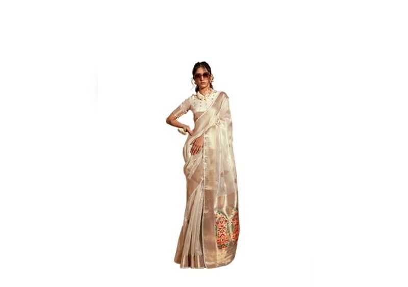Micro-Pleated Couture Tissue Sarees
