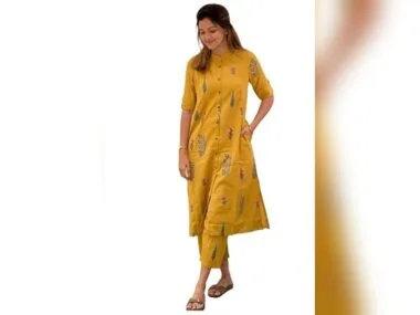 Peace-Cotton Embroidered Kurti Sets