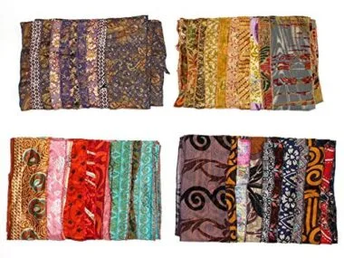Re-Spun Sari Thread Scarves