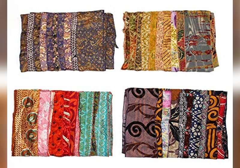 Re-Spun Sari Thread Scarves