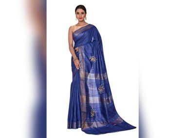 Undyed Tussar Silk Saree Collections