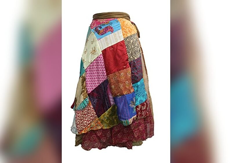 Upcycled Sari Patchwork Skirts