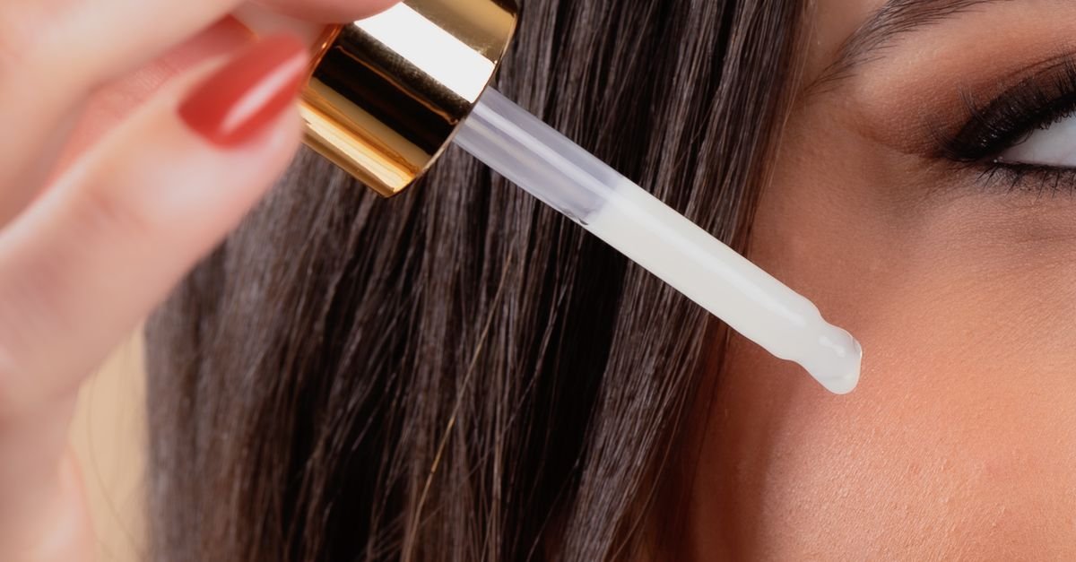 Applying a face serum