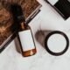 Skincare products in order
