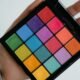 Eyeshadow palette with multiple colours and finishes