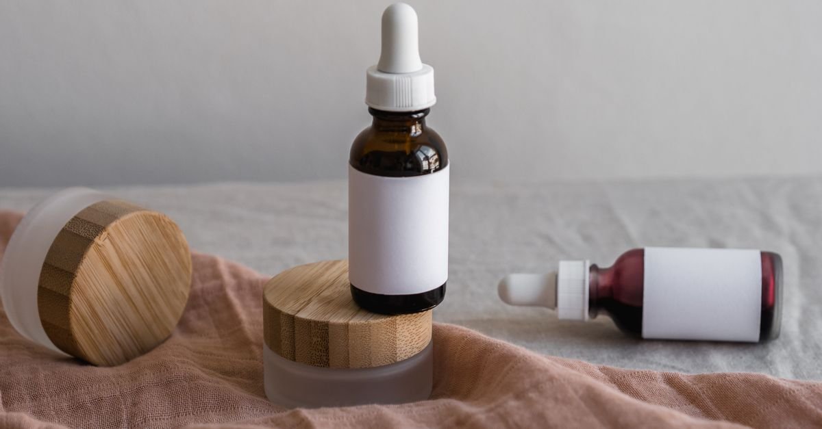A hyaluronic acid serum in a dropper bottle